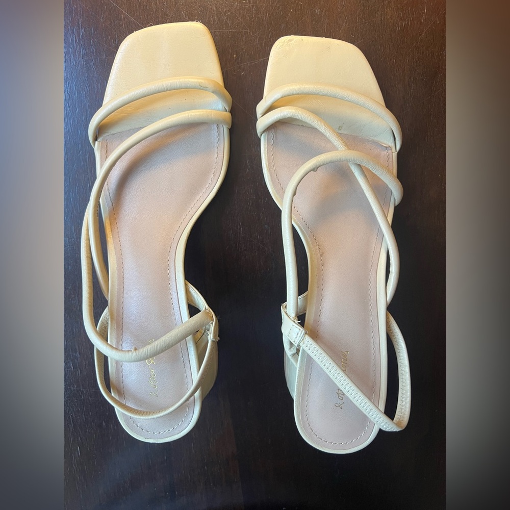 & Other Stories Cream Strappy Sandals